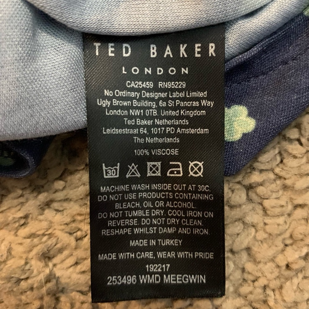 NWOT Ted Baker Meegwin Ditsy Midi Dress Size 1 (4) - Picture 9 of 9